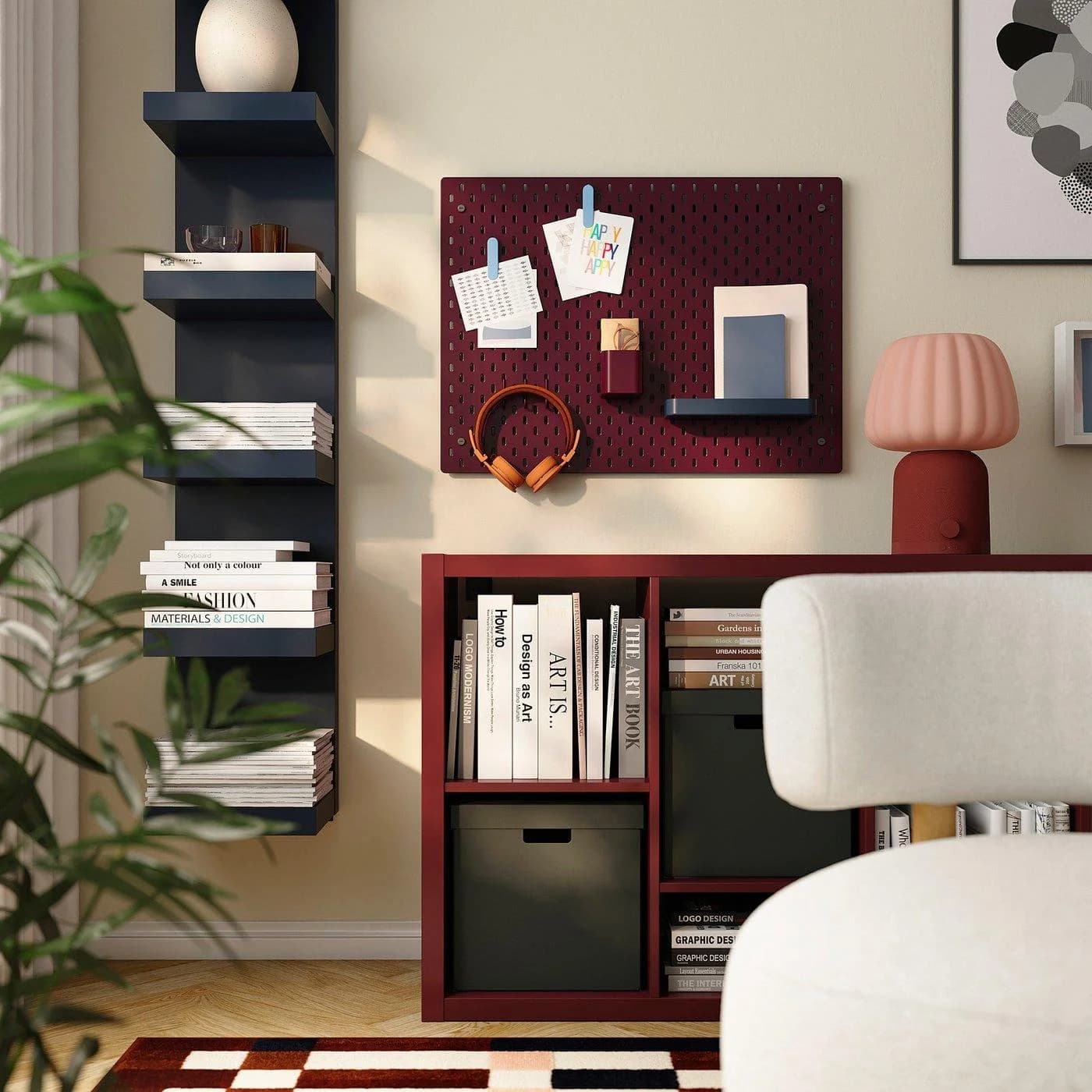 IKEA SKÅDIS Lochplatte/Kombination Bunt Zweiseitig