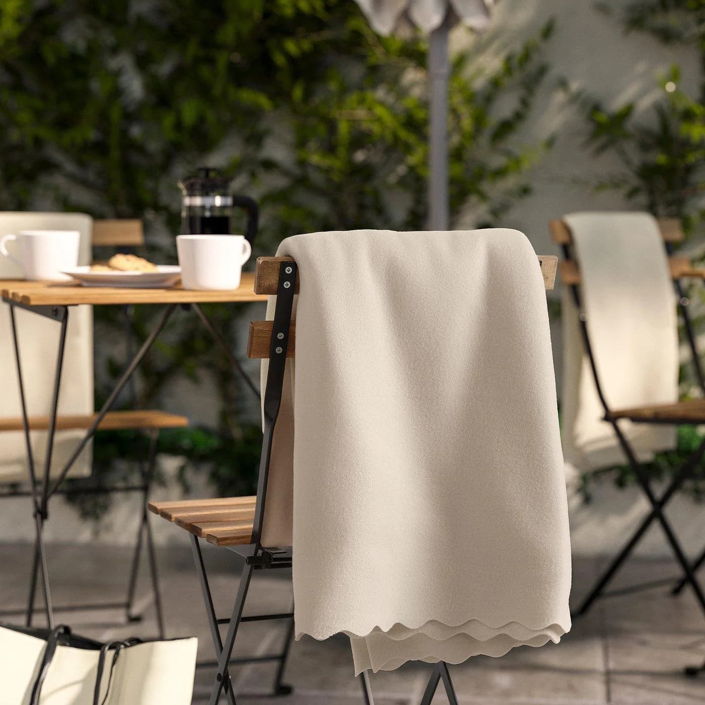 IKEA DAGGKÅPOR Plaid Hellbeige Fleece
