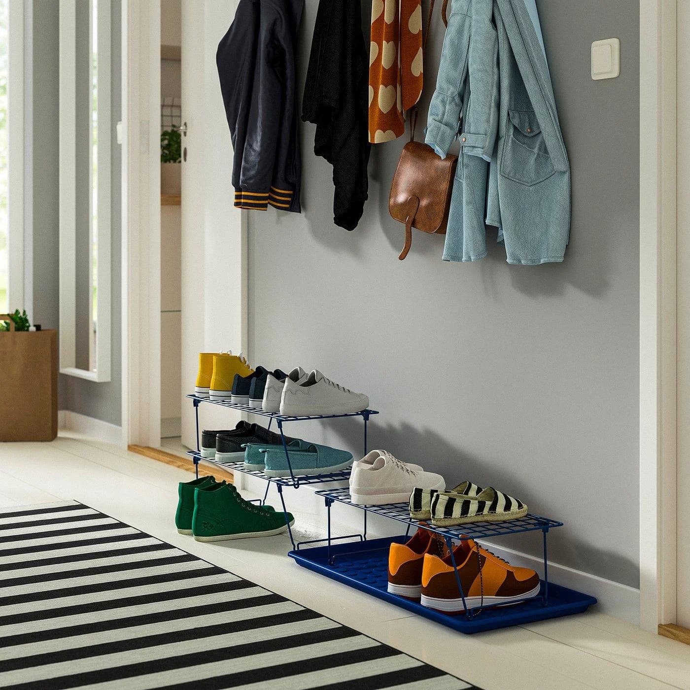 IKEA GREJIG Schuhaufbewahrung Blau