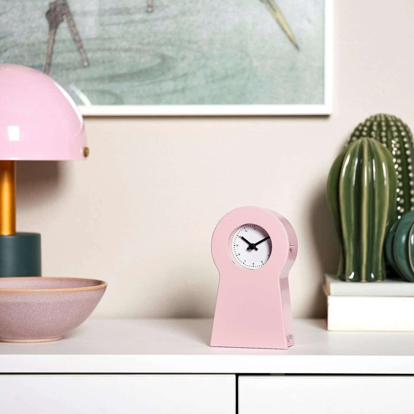 IKEA PS 1995 Wanduhr Rosa