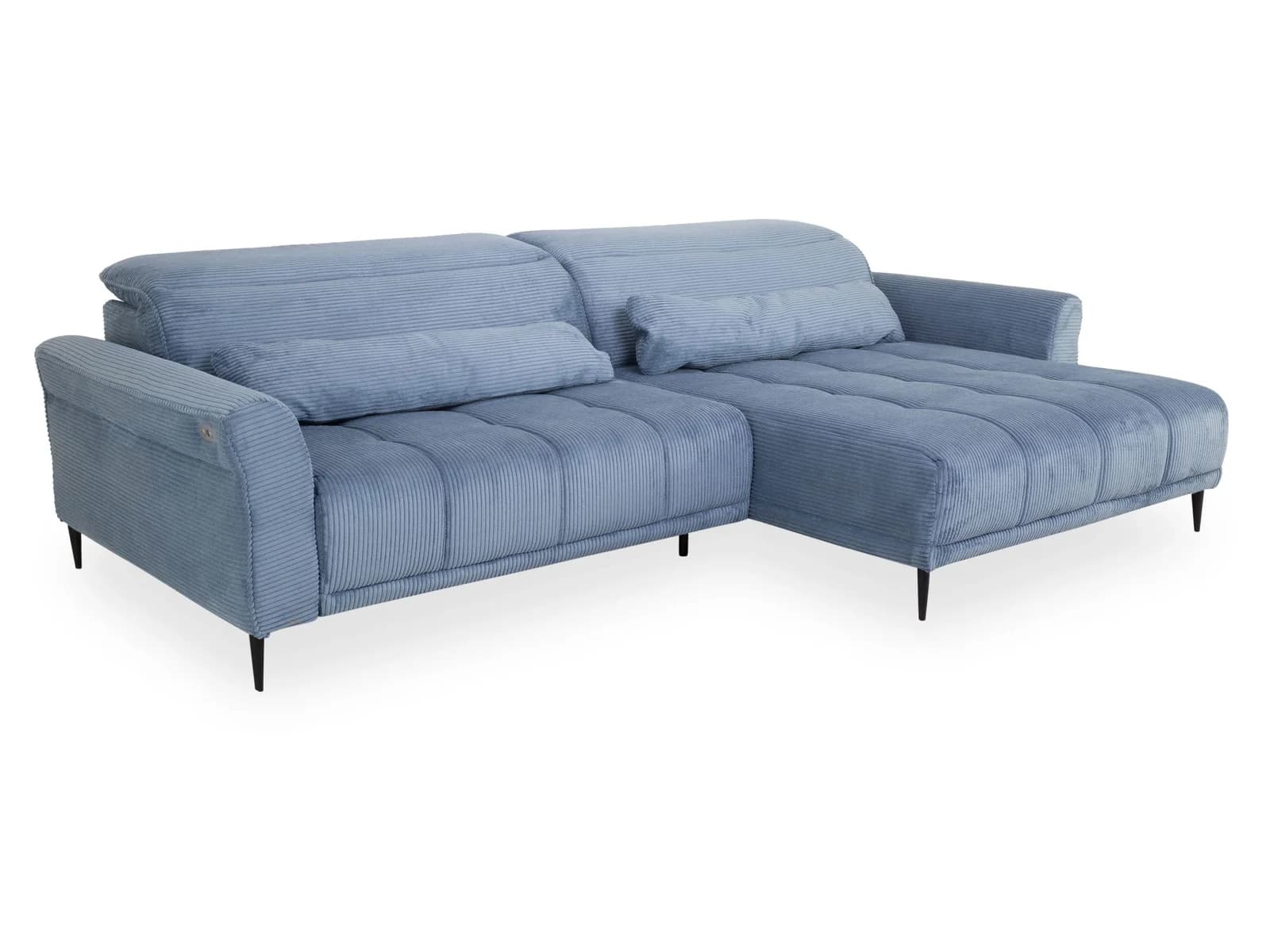 Loft Polsterecke ISAMA mit Stoffbezug und Metallfüßen
