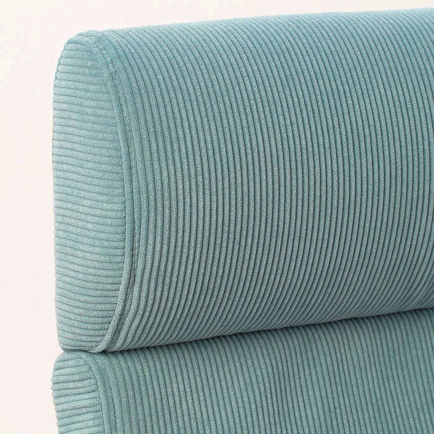 IKEA POÄNG Schaukelstuhl Grau Blau Breitcord