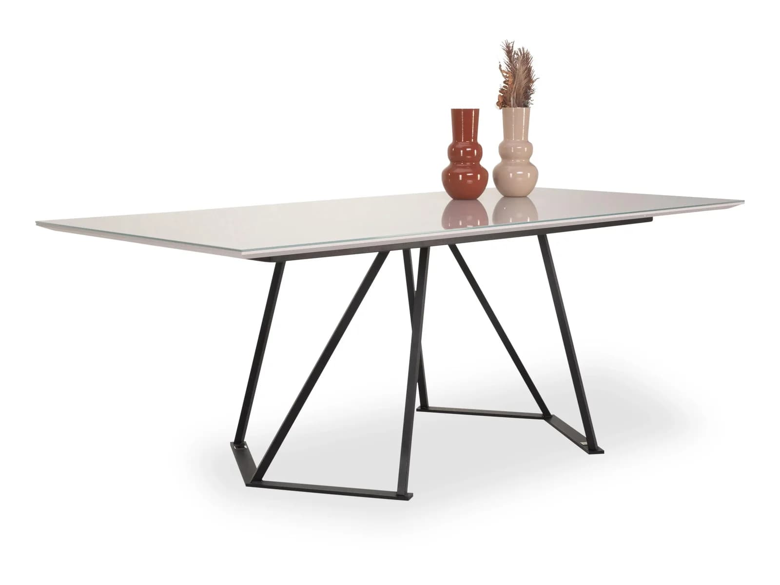 Esstisch JOOP! SWING Glas Metall Schwarz Taupe Modern