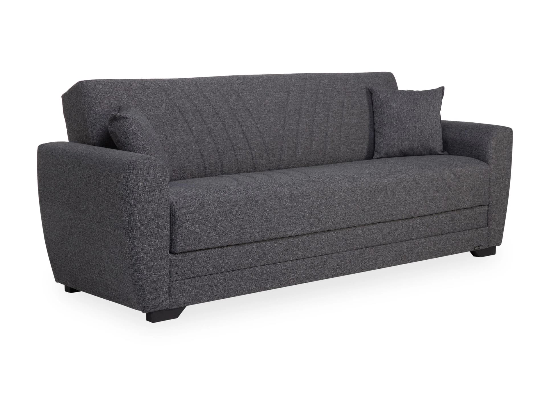 Schlafsofa HARPER SNYDER grau mit Bettkasten und Federkern