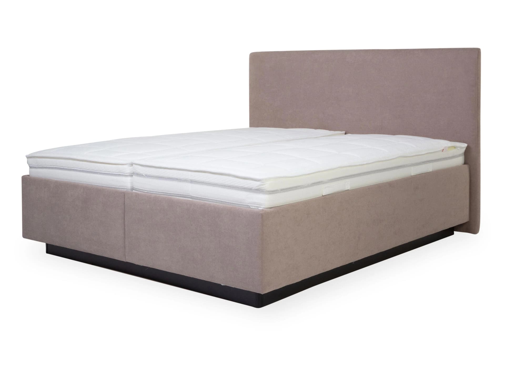 Polsterbett Elastoform OSKAR Taupe mit Bettkasten und Matratze
