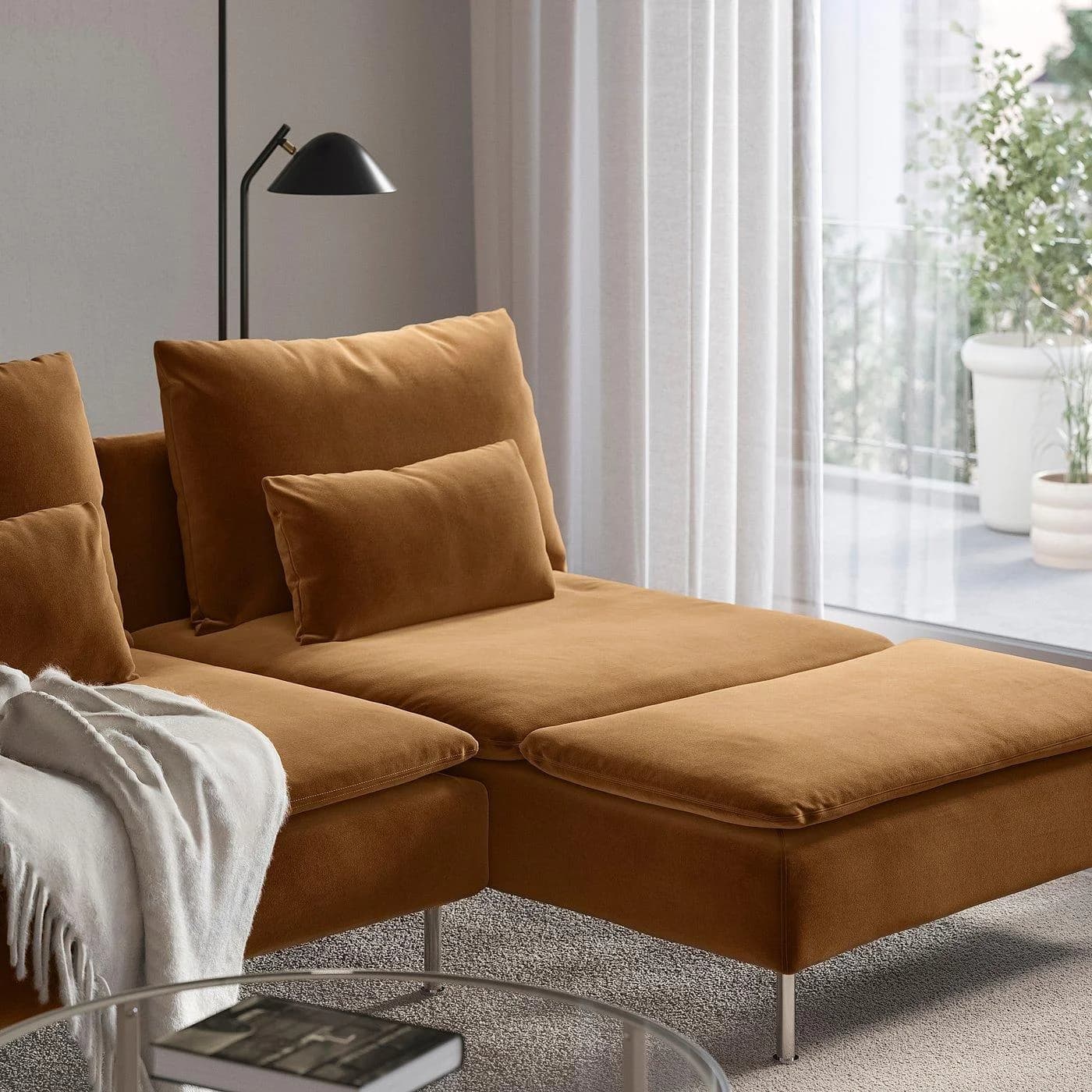 IKEA SÖDERHAMN 2er-Sofa Braun