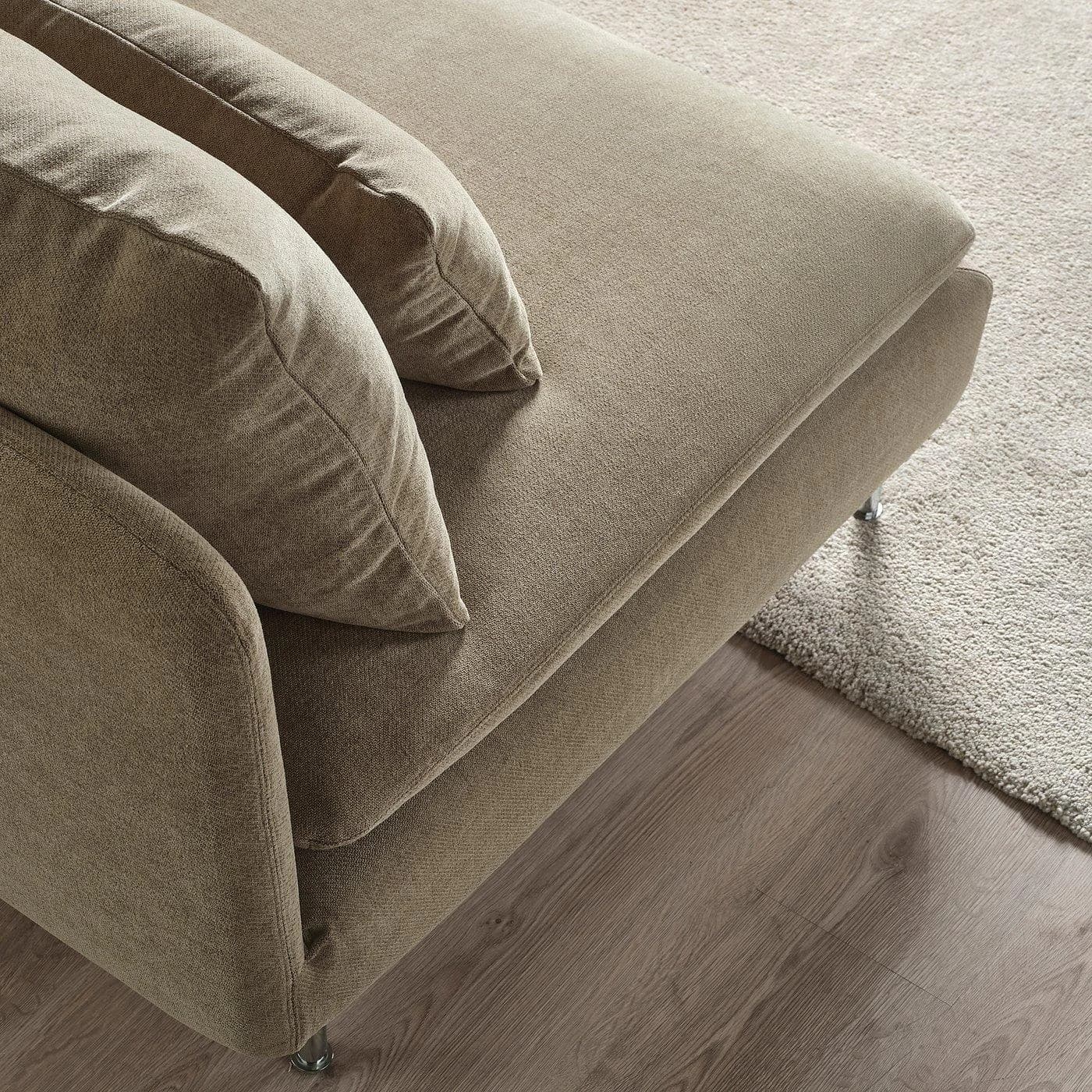 IKEA SÖDERHAMN 2er-Sofa mit Récamiere Braunbeige