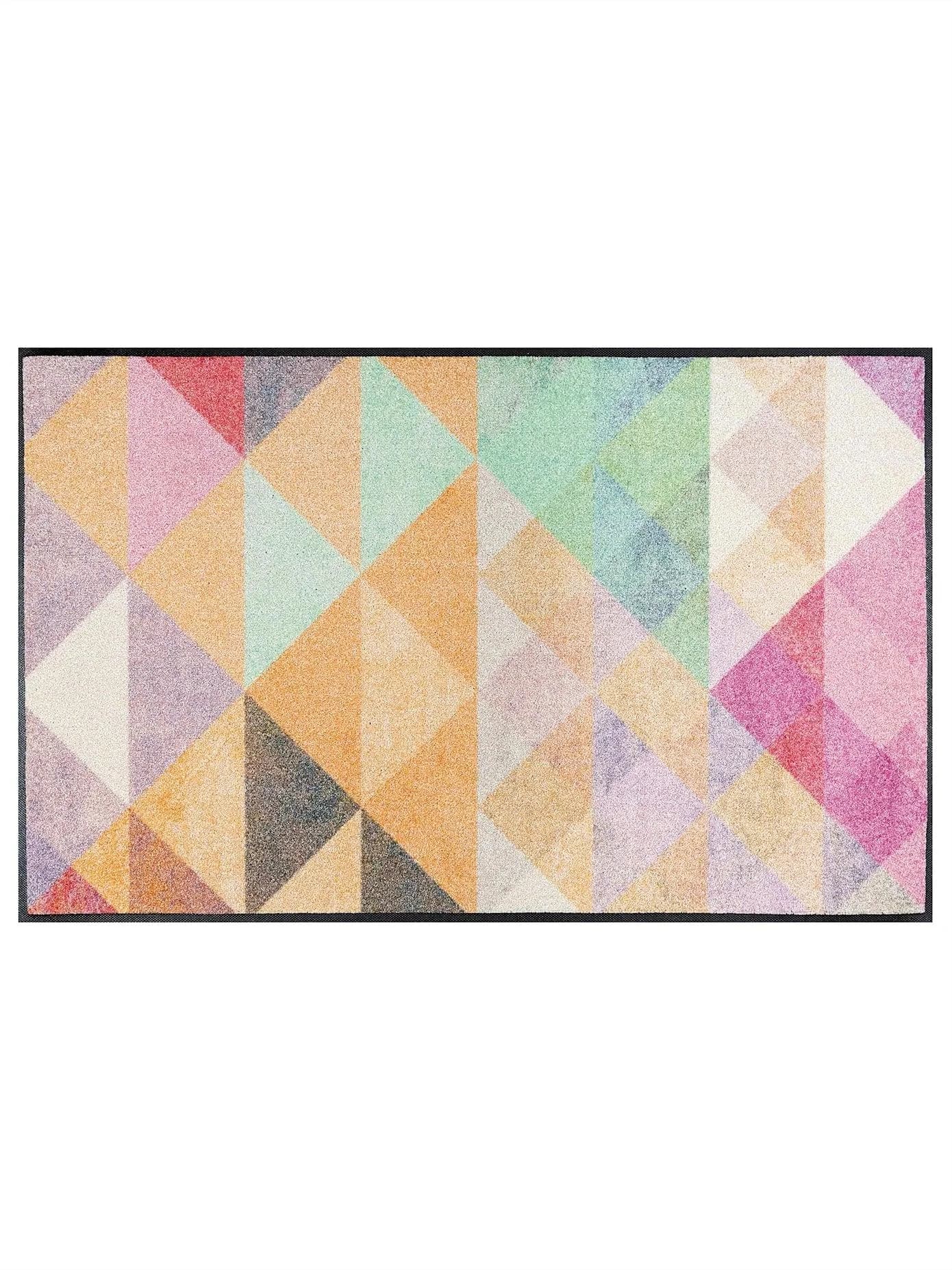 wash+dry by Kleen-Tex Fußmatte Mint-Rosé Polyamid