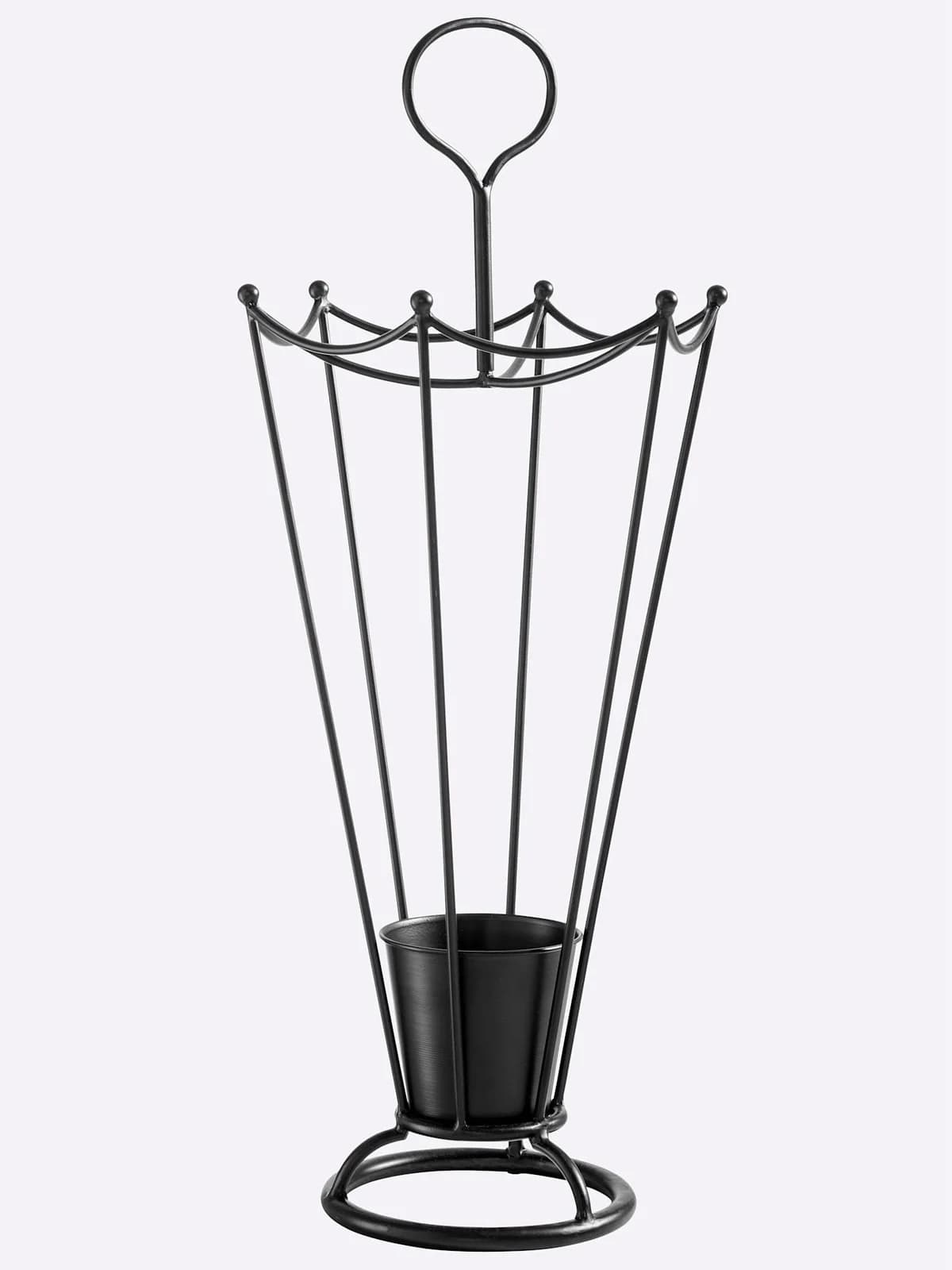HEINE HOME Schirmständer Schwarz Metall