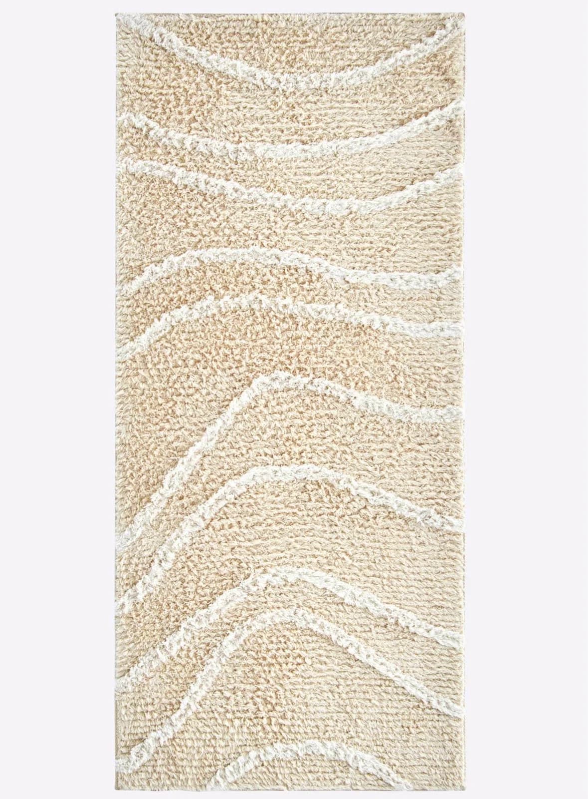 HEINE HOME Teppich natur Kurzflor Wellen-Dessin