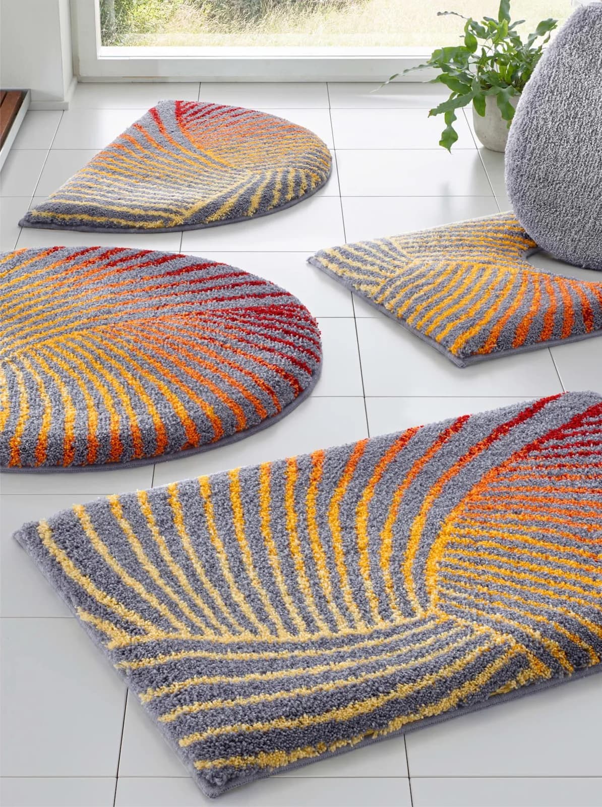 GRUND Badematte grau-terra rechteckig 70x120 cm