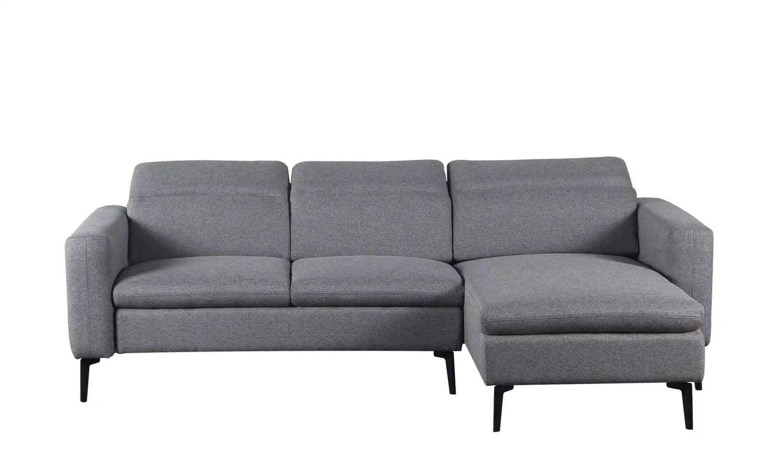 Höffner Ecksofa Jivara Grau mit verstellbaren Kopfstützen