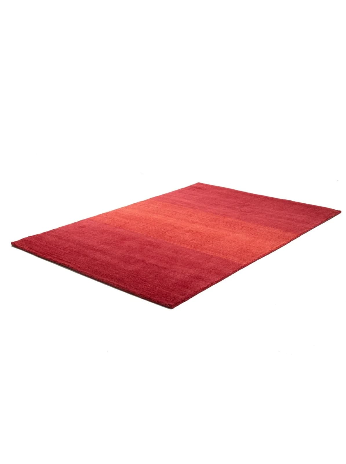 HEINE HOME Handwebteppich Rot Schurwolle Kurzflor