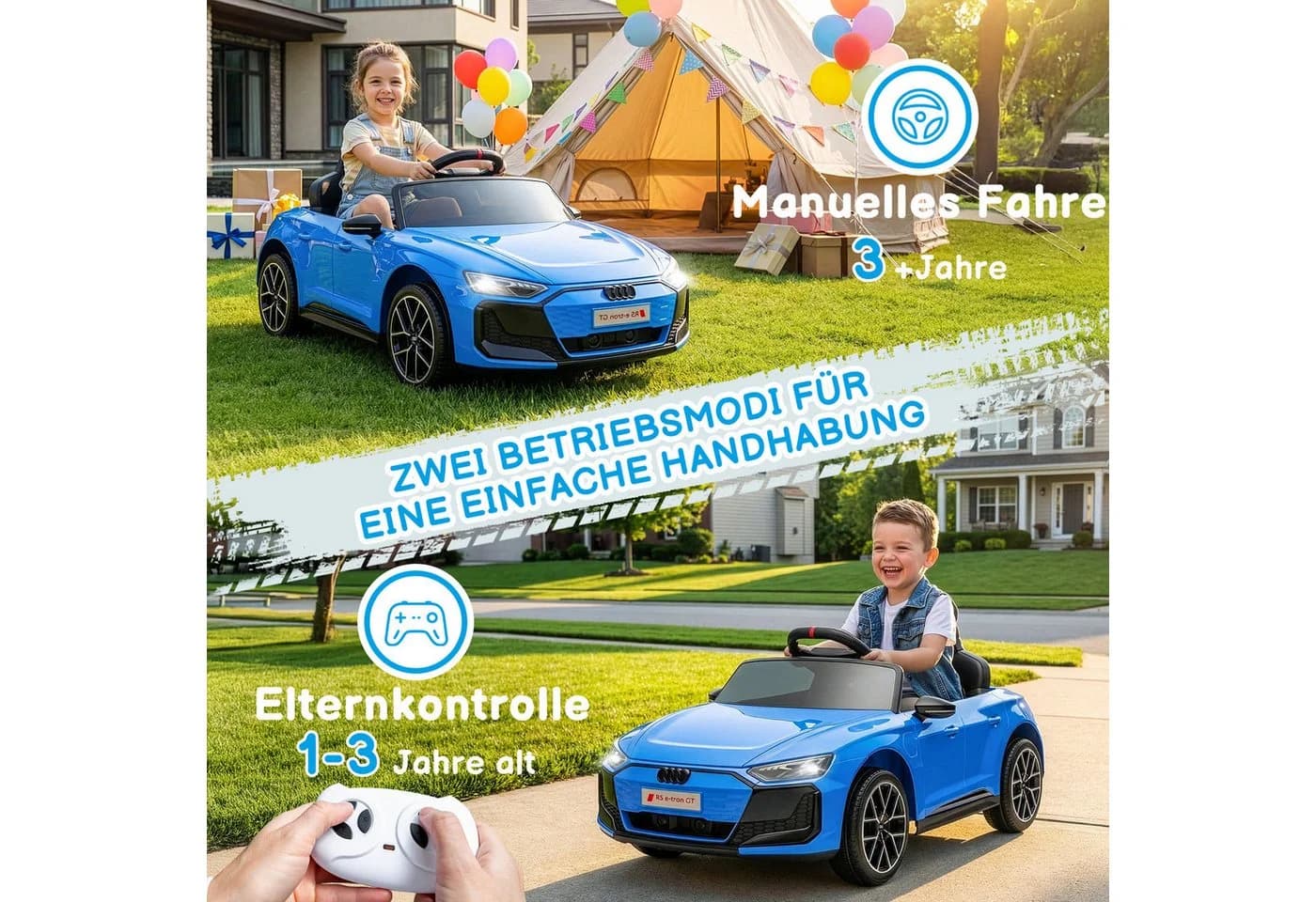 LALAHO Elektro-Kinderauto Audi RS e-tron GT 2025 Sanfter Start - Bild 4