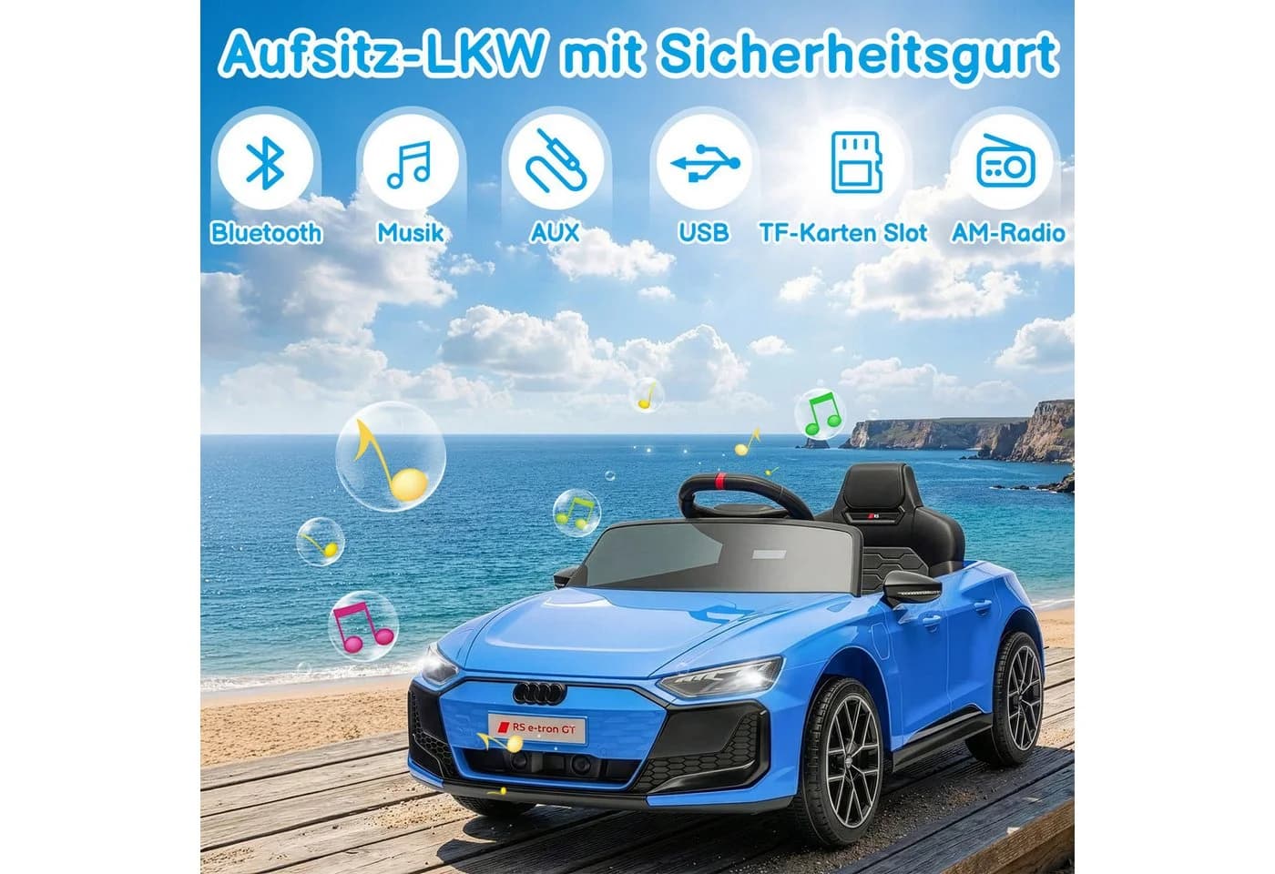 LALAHO Elektro-Kinderauto Audi RS e-tron GT 2025 Sanfter Start - Bild 5
