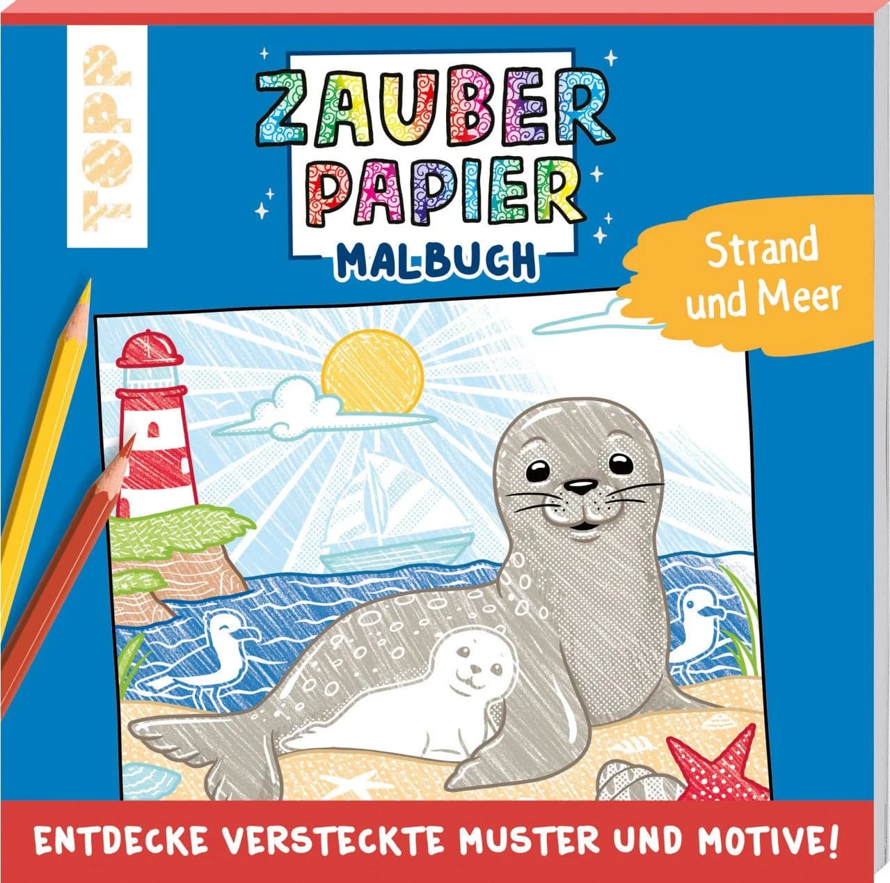 TOPP Kreativ Zauberpapier Malbuch Strand und Meer