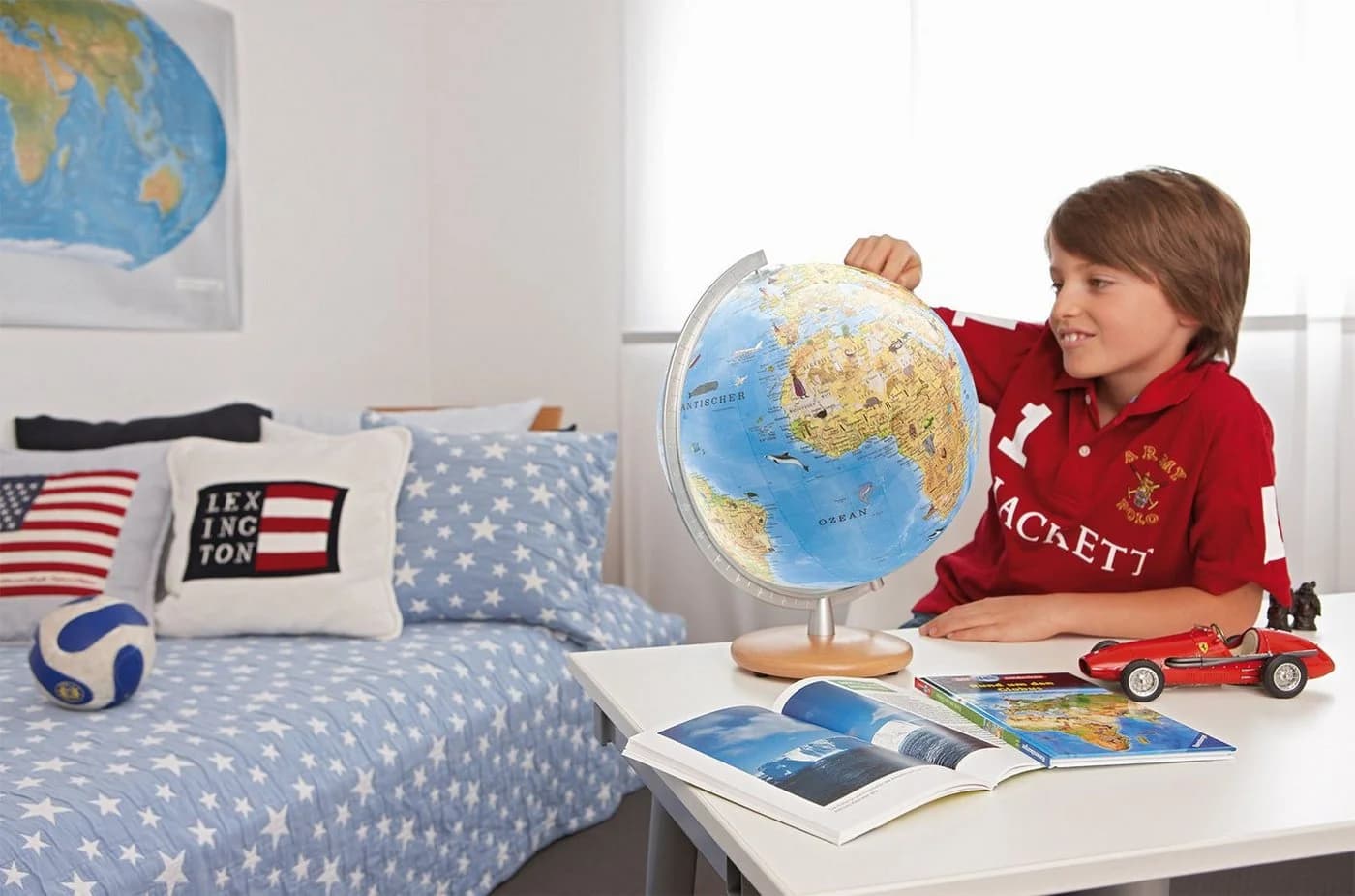 Columbus Kinderglobus "Unsere Erde" 34 cm mit Beleuchtung und Entdeckerstift - Bild 3