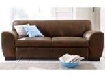 Home Affaire Sofa Nika 3-Sitzer Mocca Microfaser Landhaus