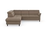 SIT & MORE Ecksofa Marano L-Form Grau mit Kopfteilverstellung