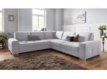 SIT & MORE Ecksofa Santorini L-Form Silber mit Sitztiefenverstellung