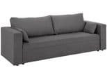 HOME AFFAIRE Sofa Pur 3-Sitzer Grau mit Bettfunktion