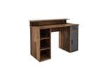 Schreibtisch BYLIVING Diego Old Wood Anthrazit mit Schubladen