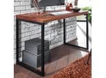 FineBuy Schreibtisch Industrial Design Massivholz Bürotisch