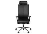 hjh OFFICE Profi Bürostuhl PRO-TEC XXL Leder mit Armlehnen höhenverstellbar