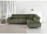 Candy Ecksofa 3C Greve 100% Leder Oliv Motorisch