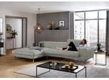 W.SCHILLIG Ecksofa piedroo Grau Chenille mit Kopfteilverstellung