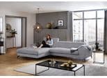 W.SCHILLIG Ecksofa piedroo L-Form Grau Chenille Kopfteilverstellung