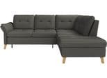 SIT & MORE Ecksofa Göteborg NaturLEDER Grau Anthrazit mit Bettfunktion