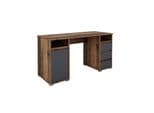 byLIVING Schreibtisch Lobo Old Wood Anthrazit mit Schubladen