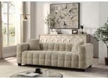 ATLANTIC HOME COLLECTION 3-Sitzer Sofa Stella Teddyoptik creme-braun