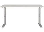 Germania GW-Agenda Schreibtisch Höhenverstellbar Lichtgrau Silber