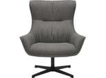 SALESFEVER Drehsessel Grau Schwarz mit Drehfunktion und Polsterung