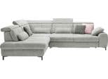 Ecksofa Famosa Alu mit Bettfunktion und Sitztiefenverstellung