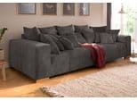 Home Affaire Big-Sofa Neapel Anthrazit Luxus-Microfaser