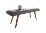 KADIMA DESIGN Sitzbank SILE Retro-Stil Massivholz Stoff