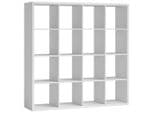 Carryhome Raumteiler Style Weiß Holzwerkstoff 16 Fächer