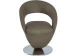 K+W Komfort & Wohnen Drehstuhl Wave Grün/Grau Leder Metall