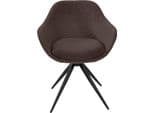 K+W Komfort & Wohnen Drehstuhl ZOOM Dunkelbraun Metallgestell