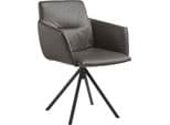 Polsterstuhl MUSTERRING JustB SP500 Grau Leder Drehbar