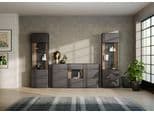 Wohnwand TACOMA Grau Set One by Musterring mit 2 Vitrinen