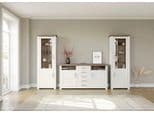 Set One by Musterring Wohnwand York Weiß Eiche Hell MDF