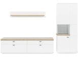 Wohnwand Lancaster Weiß Eiche Artisan 3-teilig Set One Musterring