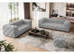 HOME AFFAIRE FOLLINA 2-Sitzer Sofa Grau Chesterfield