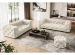 HOME AFFAIRE FOLLINA 3-Sitzer Sofa Beige Chesterfield
