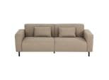 P & B 2-Sitzer-Sofa Beige Textil 3-Sitzer Polyester
