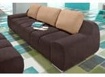 Big-Sofa HOME AFFAIRE Bono Braun Luxus-Microfaser